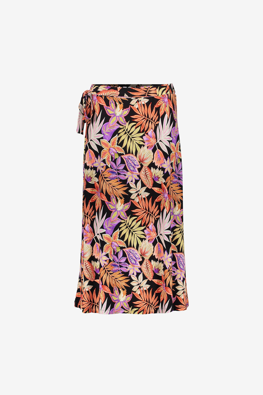 Geisha Fashion dames midi-rok met print en strikdetail
