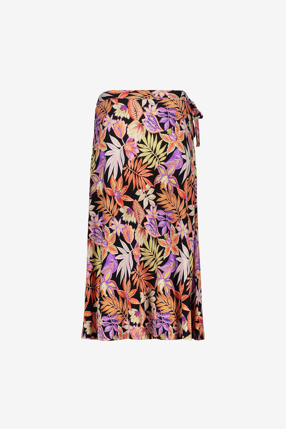 Geisha Fashion dames midi-rok met print en strikdetail