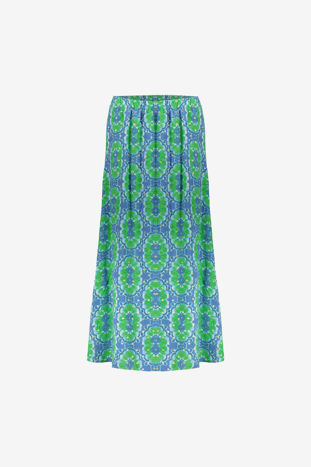 Geisha Fashion dames midi-rok met tegelprint en lurex
