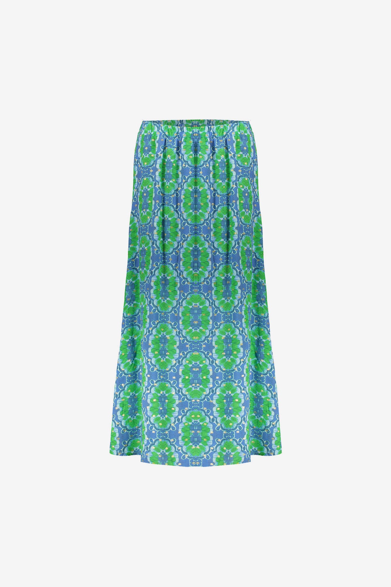 Geisha Fashion dames midi-rok met tegelprint en lurex