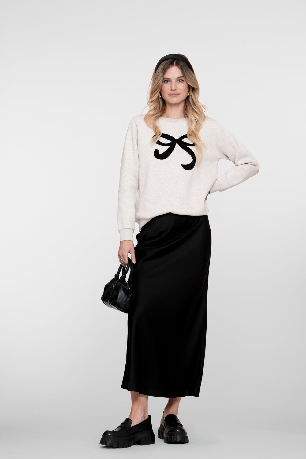 Geisha dames maxi satin rok