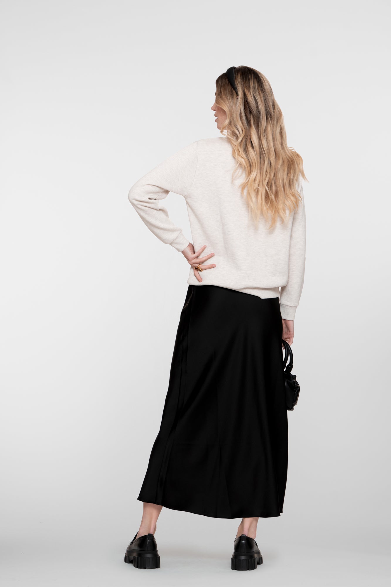 Geisha dames maxi satin rok