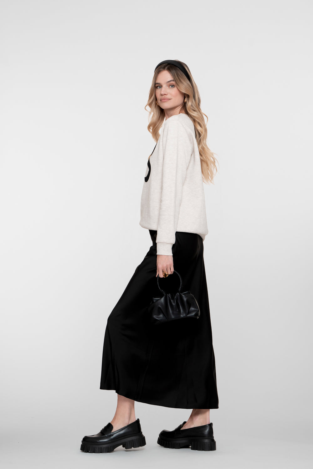 Geisha dames maxi satin rok