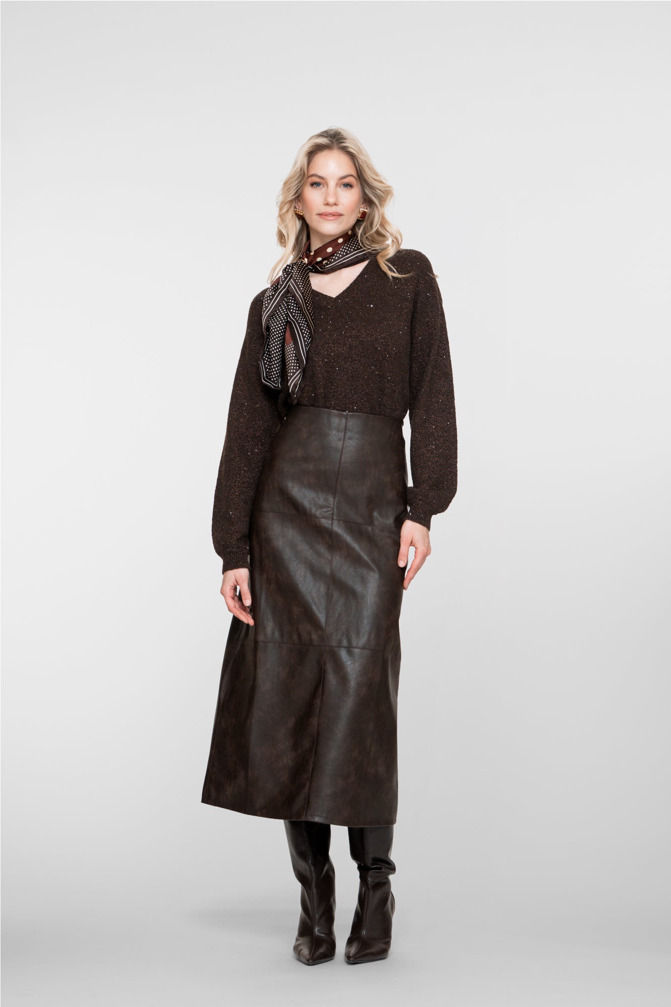 Geisha dames faux leather PU rok