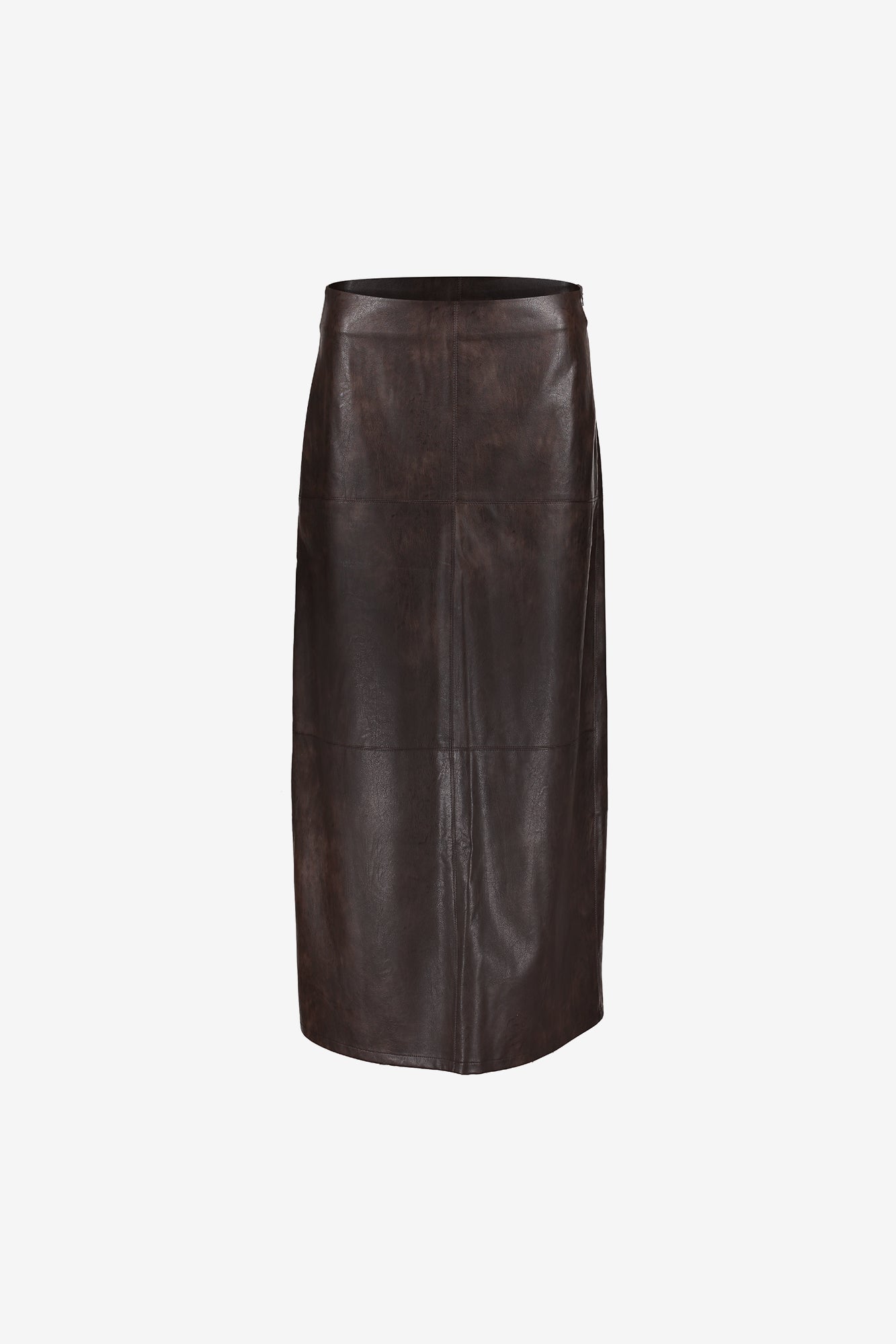 Geisha dames faux leather midi skirt