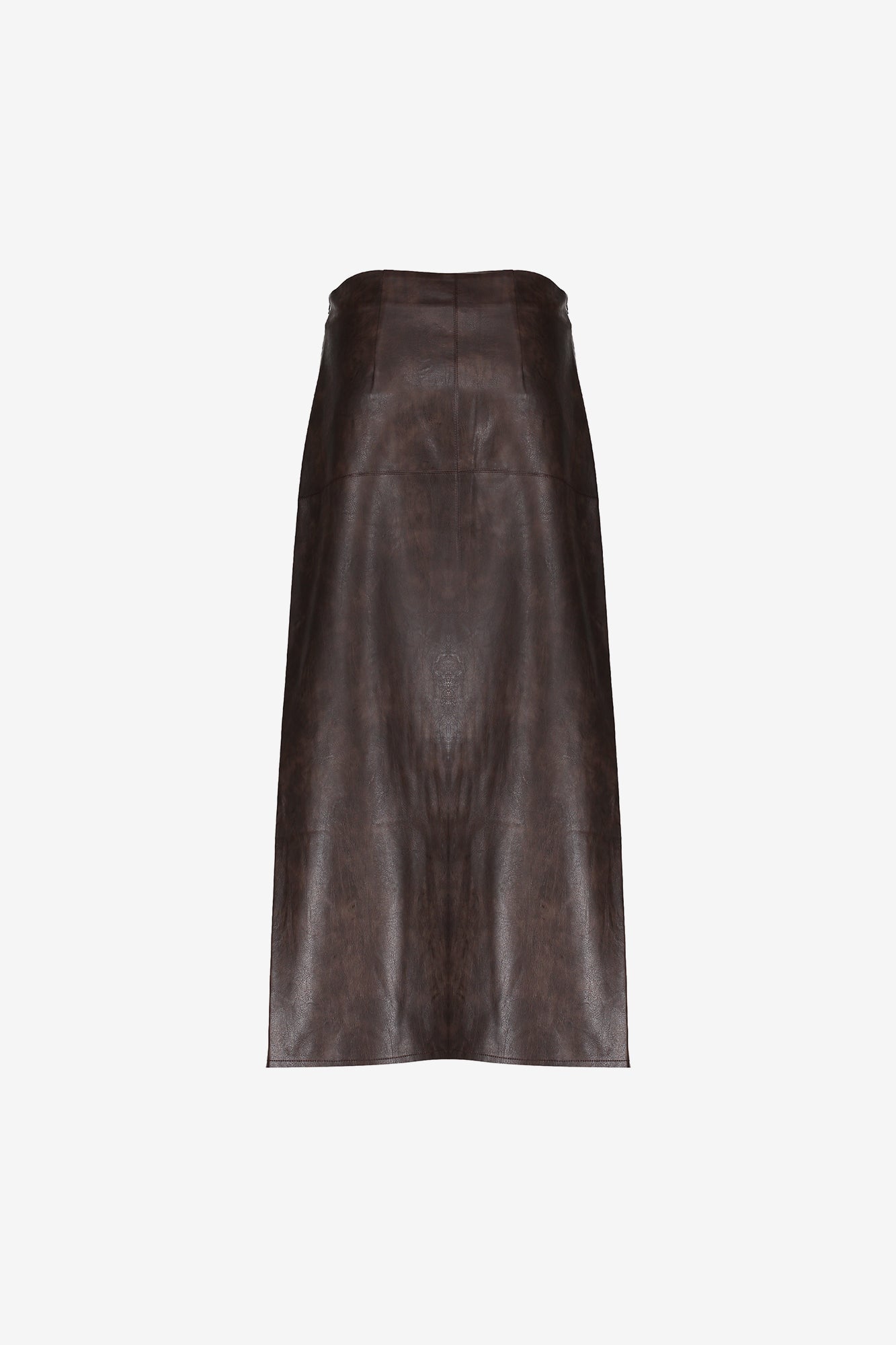Geisha dames faux leather midi skirt