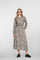 Geisha dames maxi-rok met slangenprint