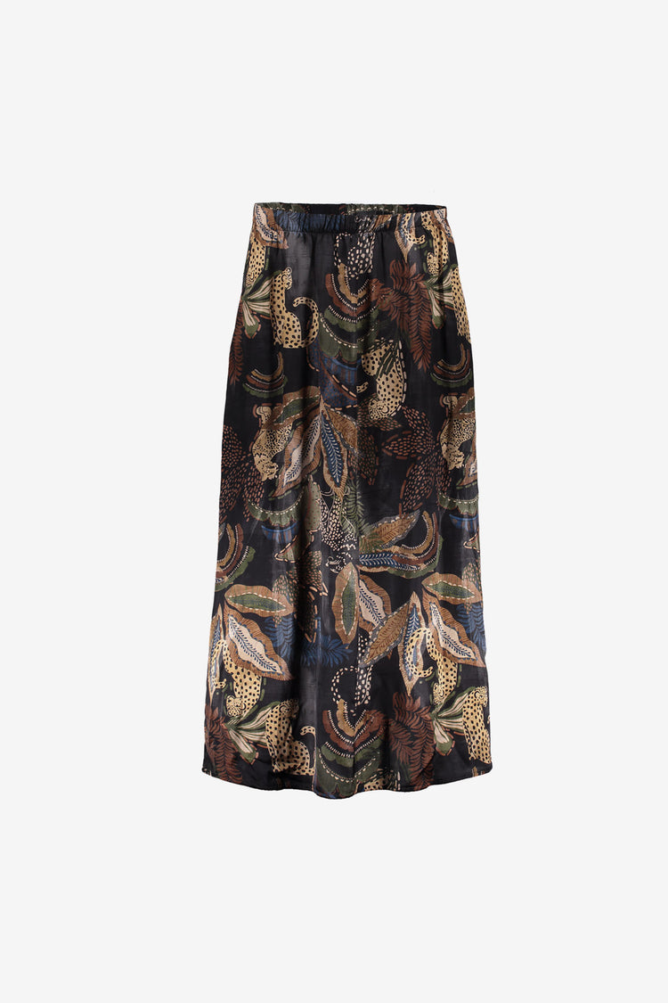 Geisha dames maxi-rok met print