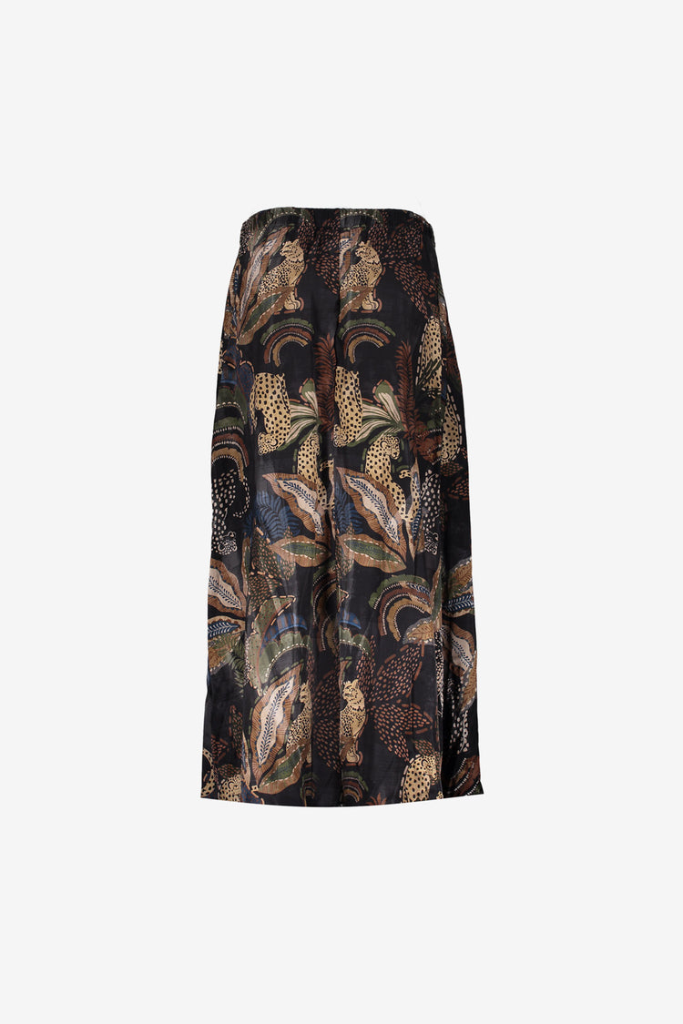 Geisha dames maxi-rok met print