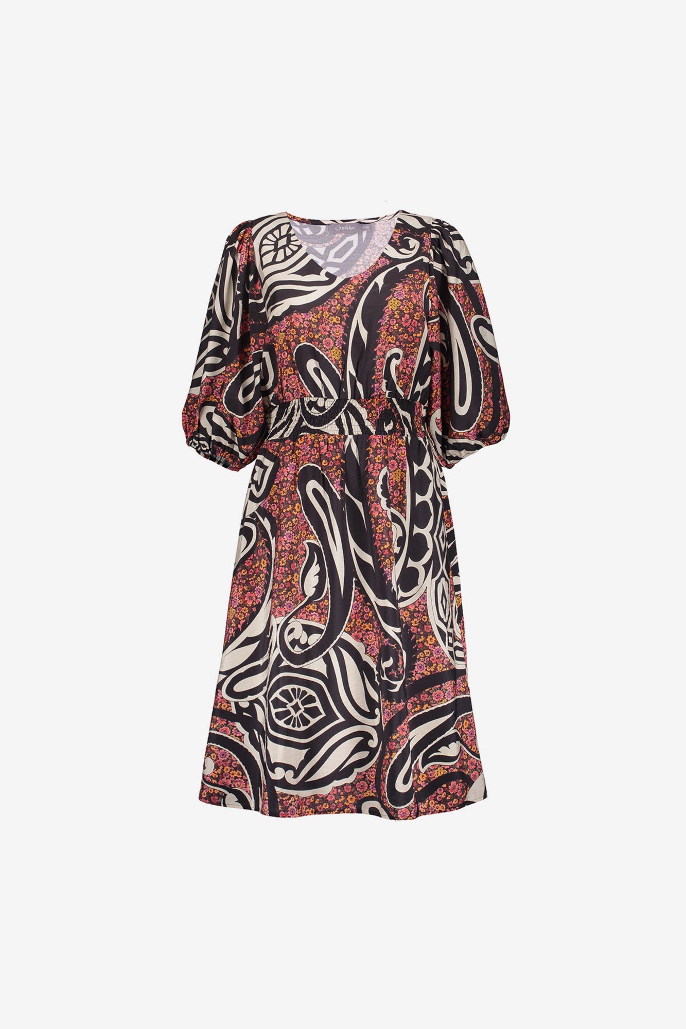 Geisha Fashion damesjurk met paisleyprint midi