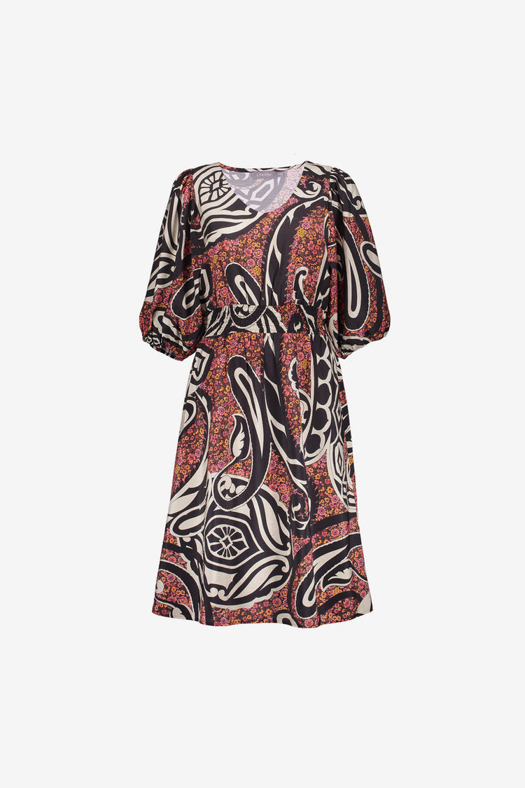 Geisha Fashion damesjurk met paisleyprint midi