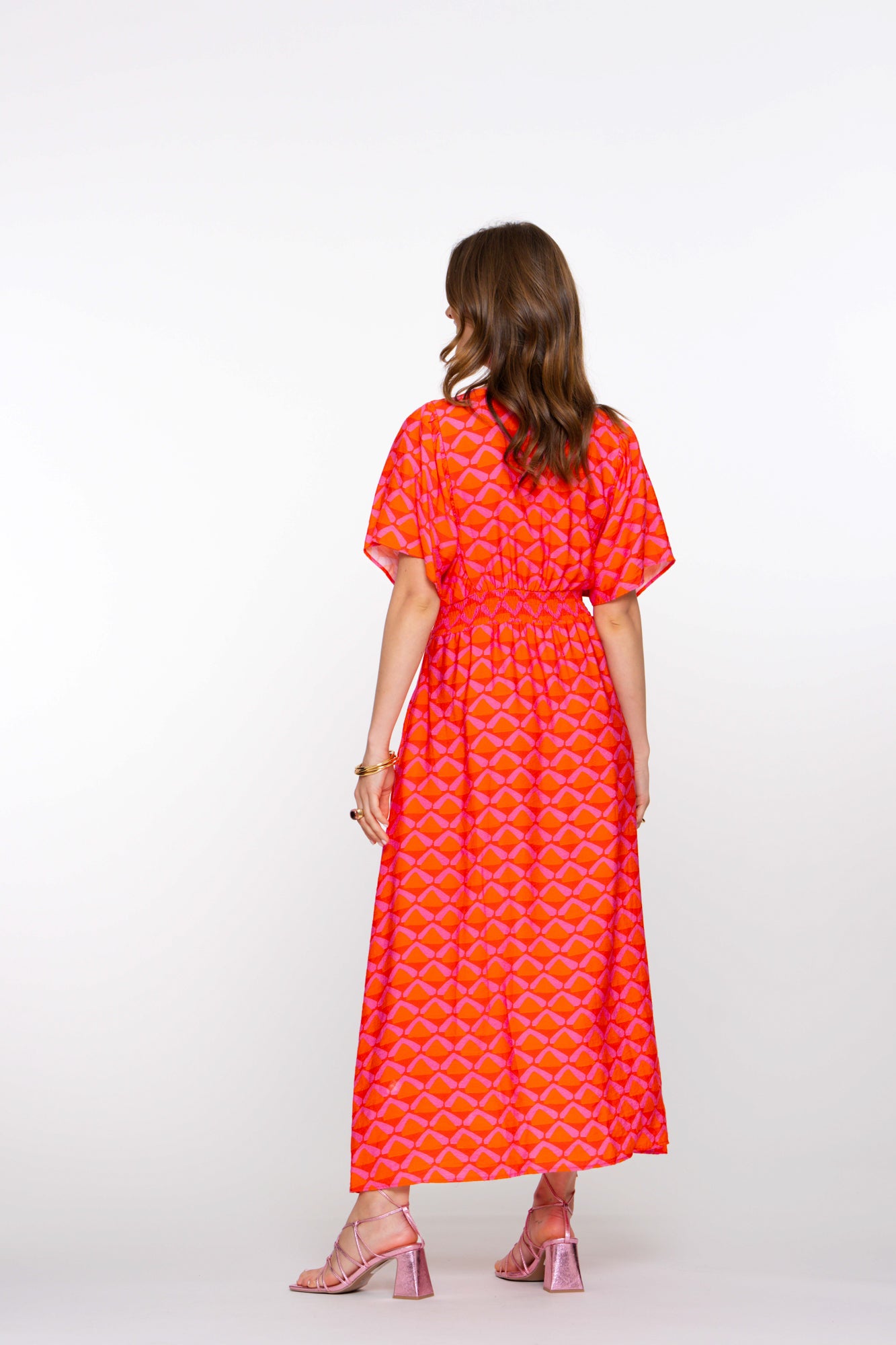 Geisha Fashion damesjurk met koraalprint