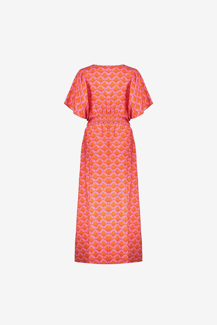 Geisha Fashion damesjurk met koraalprint