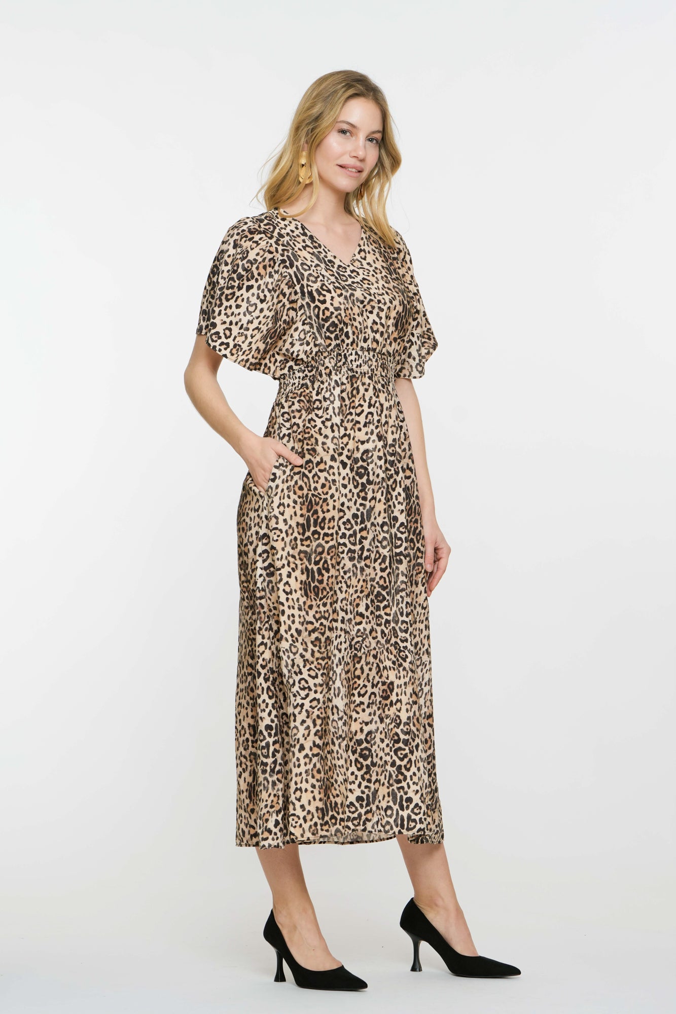 Geisha Fashion damesjurk met panterprint