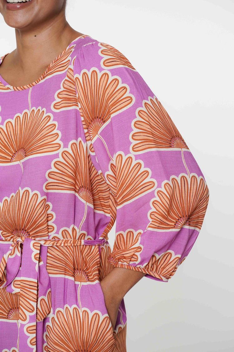 Geisha Fashion damesjurk met mandalabloemen