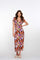 Geisha Fashion dames maxi-jurk met V-hals en print