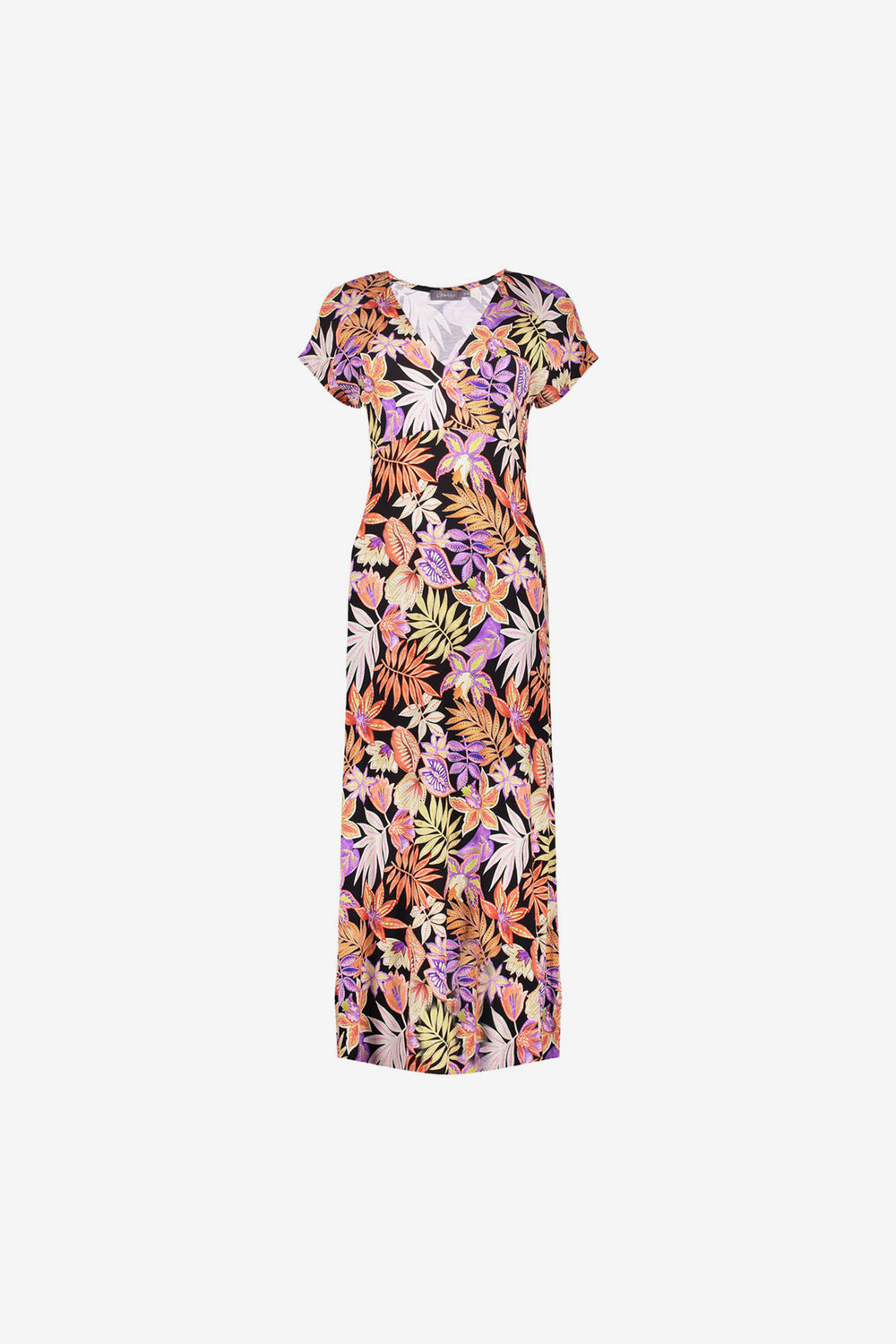 Geisha Fashion dames maxi-jurk met V-hals en print