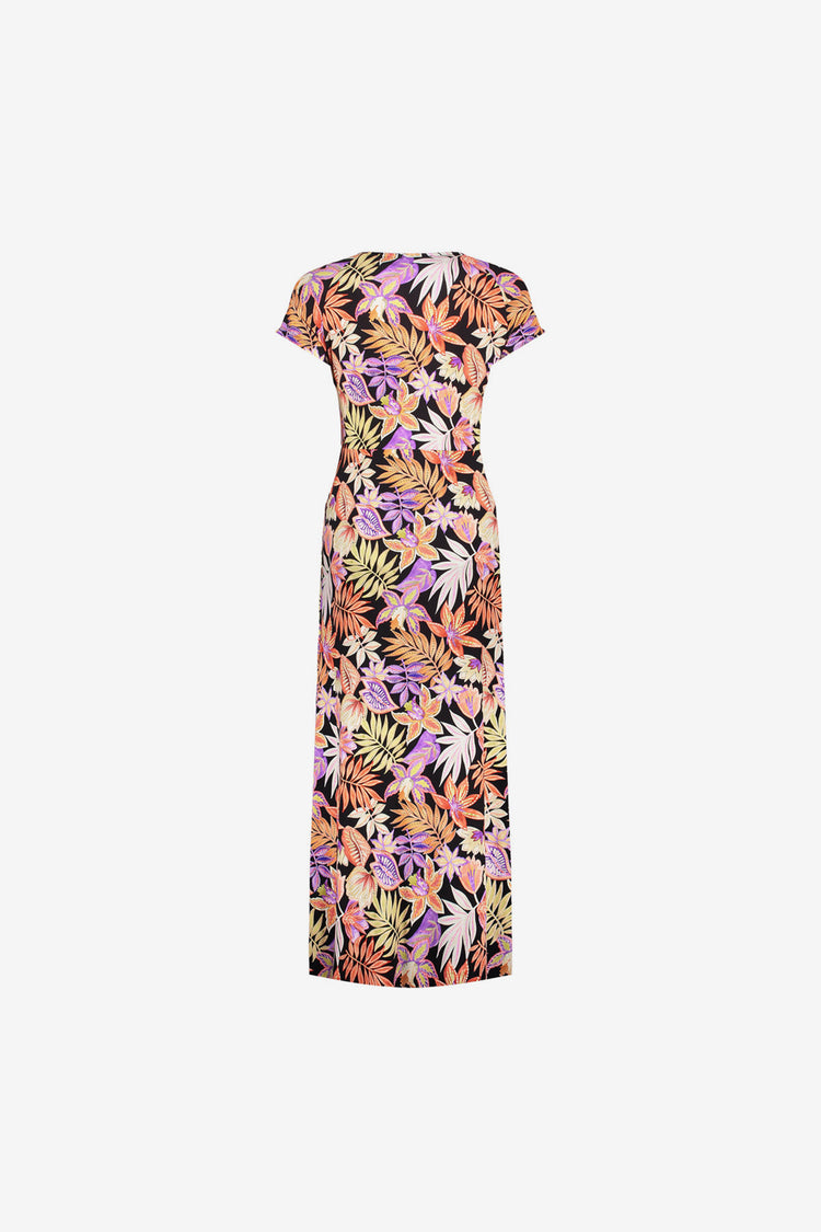 Geisha Fashion dames maxi-jurk met V-hals en print