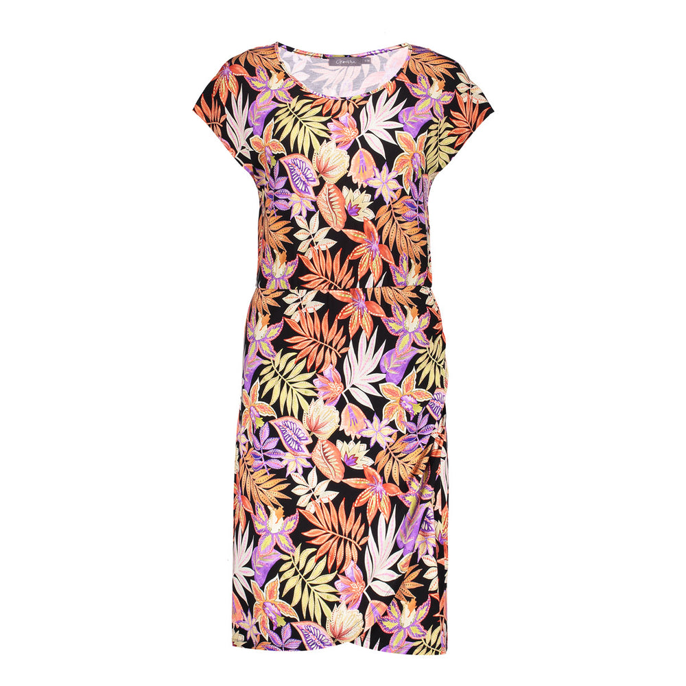 Geisha Fashion dames jurk met print - soepelvallend