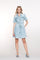 Geisha dames mini denim jurk met strikdetail