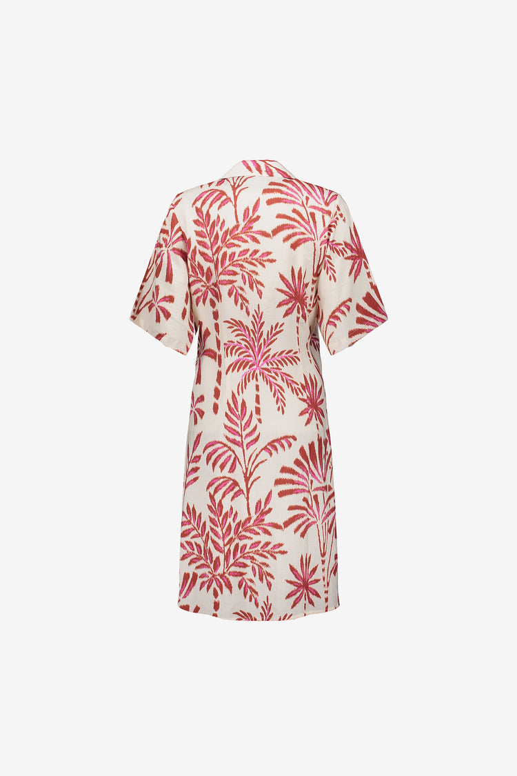 Geisha dames kaftan overslagjurk met palmprint