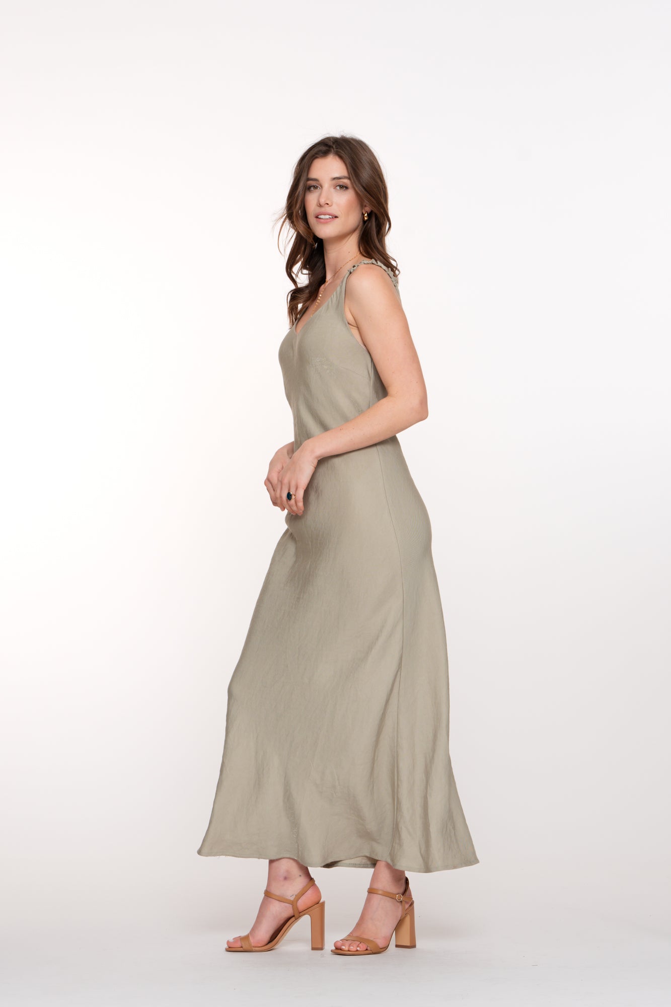 Geisha dames silky look maxi-jurk