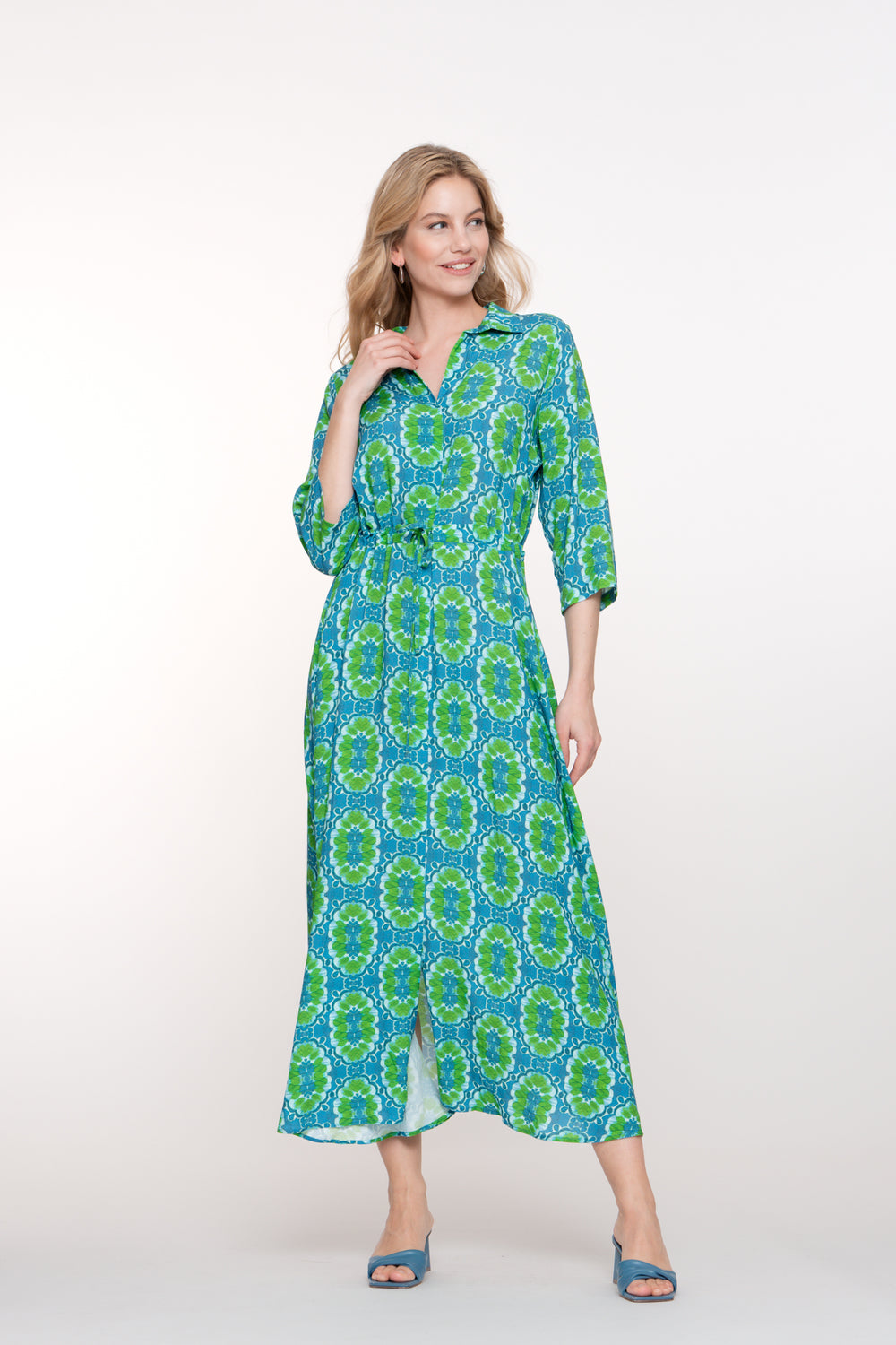 Geisha Fashion dames maxi-jurk met elegante print