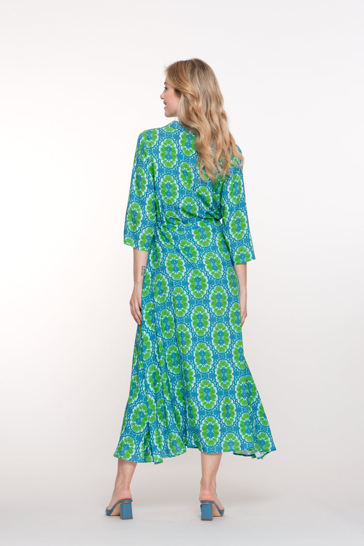 Geisha Fashion dames maxi-jurk met elegante print