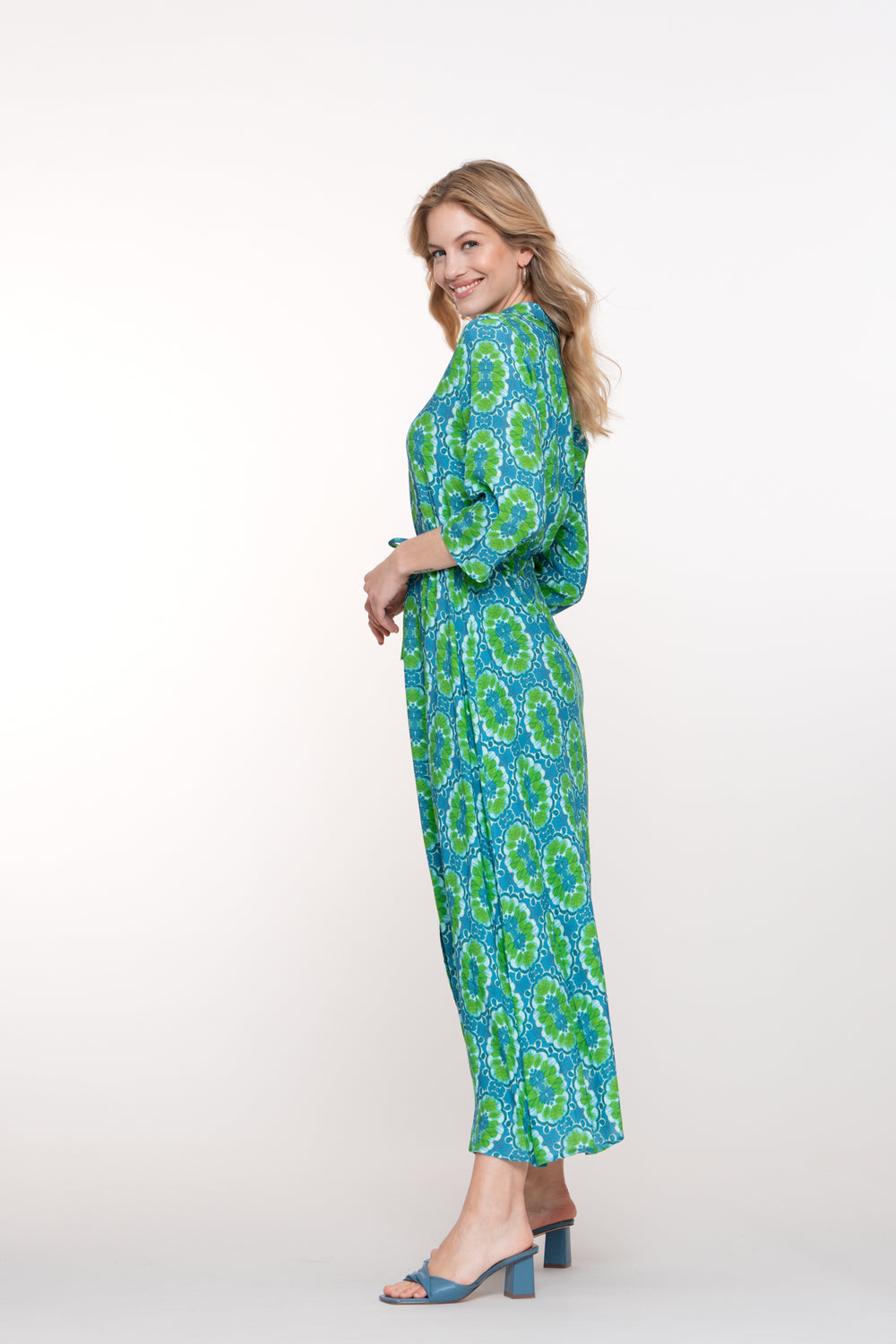Geisha Fashion dames maxi-jurk met elegante print