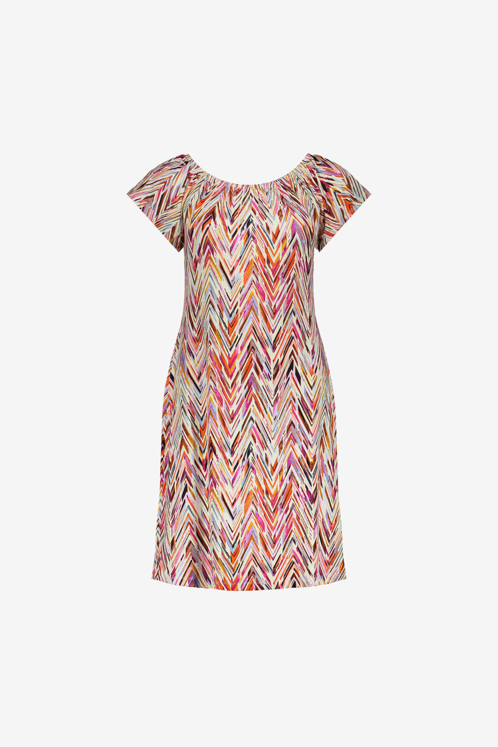 Geisha dames midi-jurk met elastieken hals