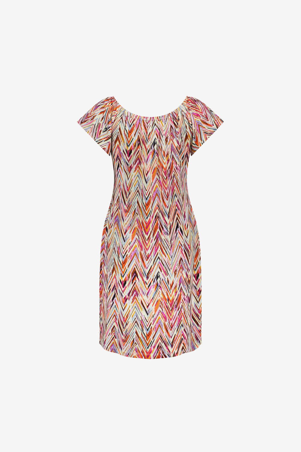 Geisha dames midi-jurk met elastieken hals