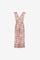 Geisha dames jersey maxi-jurk met rijg en smokdetails