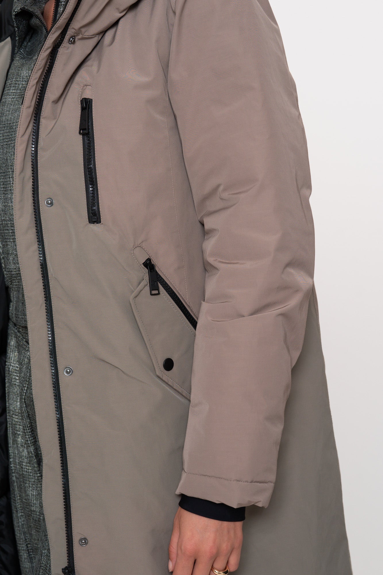 Geisha dames gewatteerde jas met teddy hood