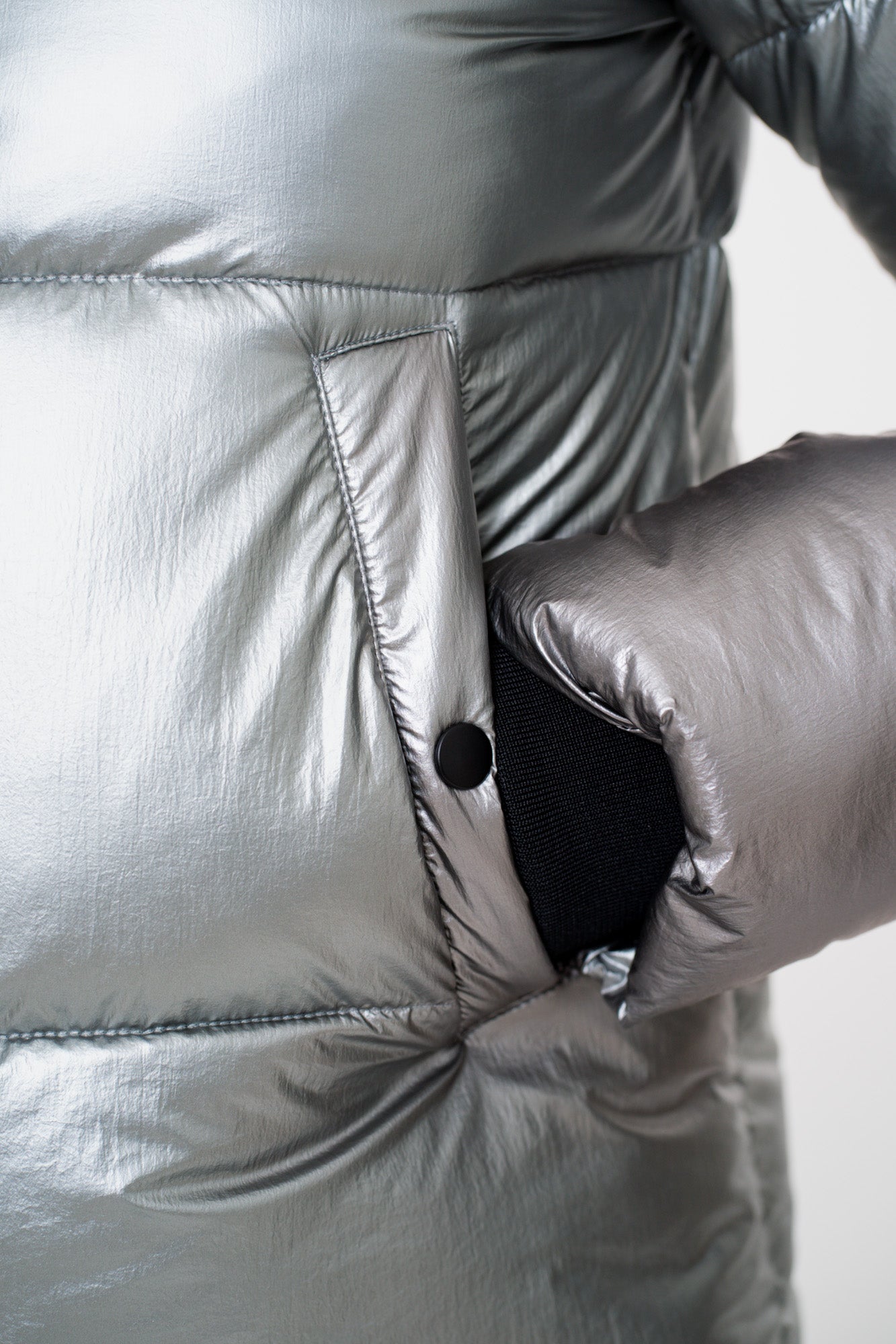 Geisha dames metallic donsjas