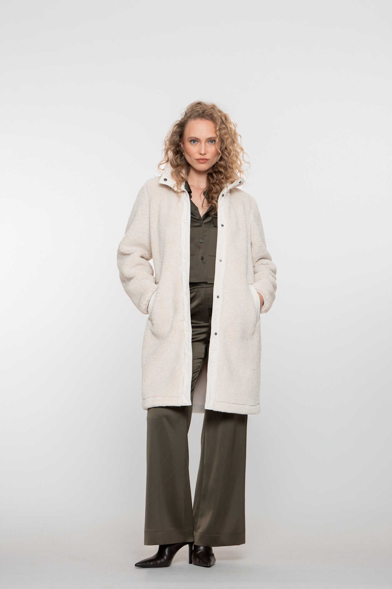 Geisha dames midi teddy jas