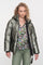 Geisha dames korte metallic pufferjas