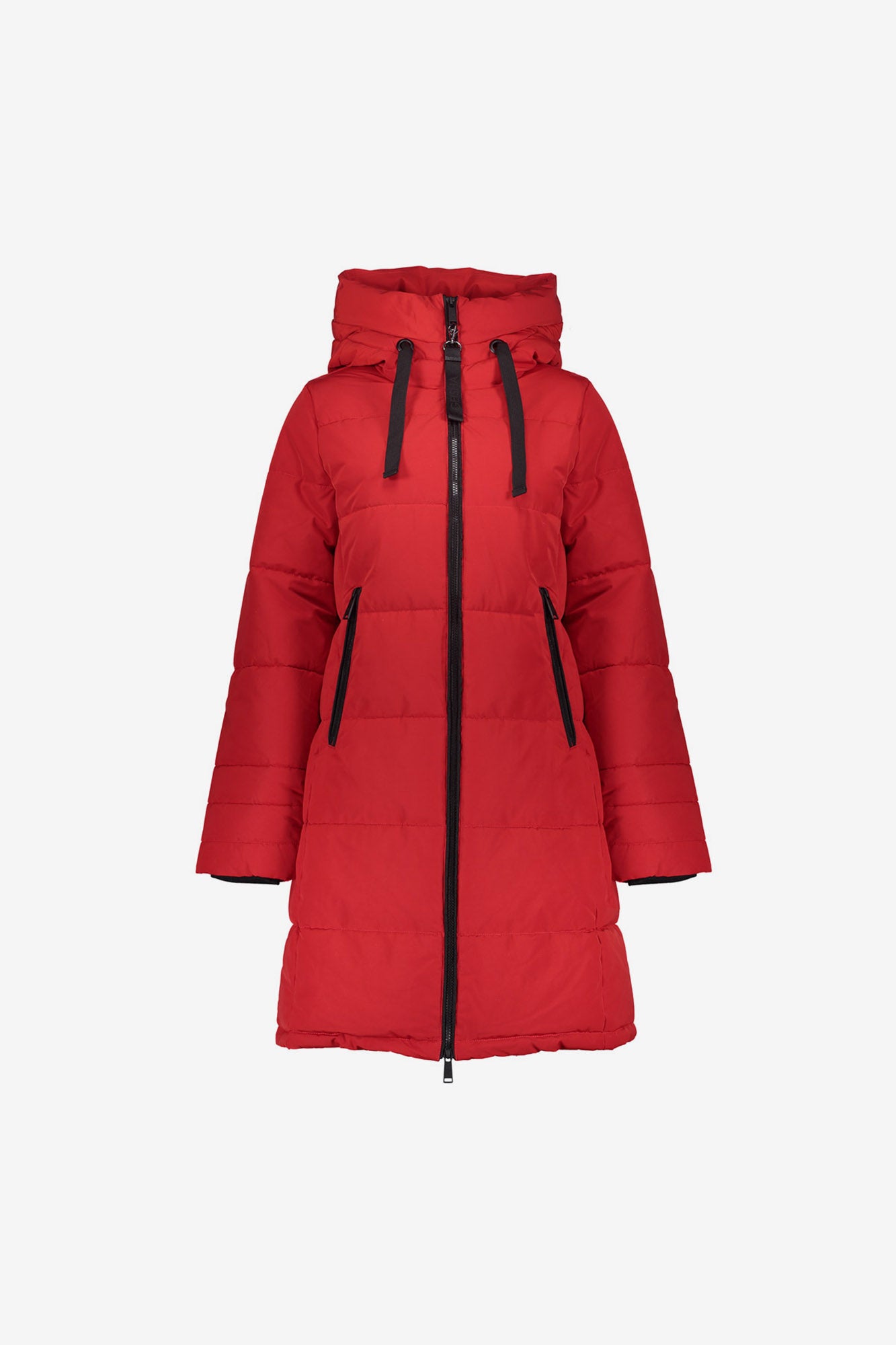 Geisha dames donzen parka met opstaande kraag