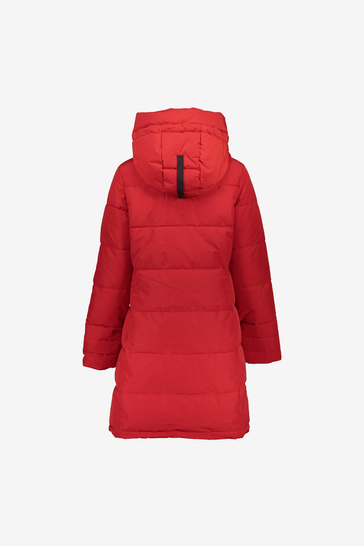 Geisha dames donzen parka met opstaande kraag