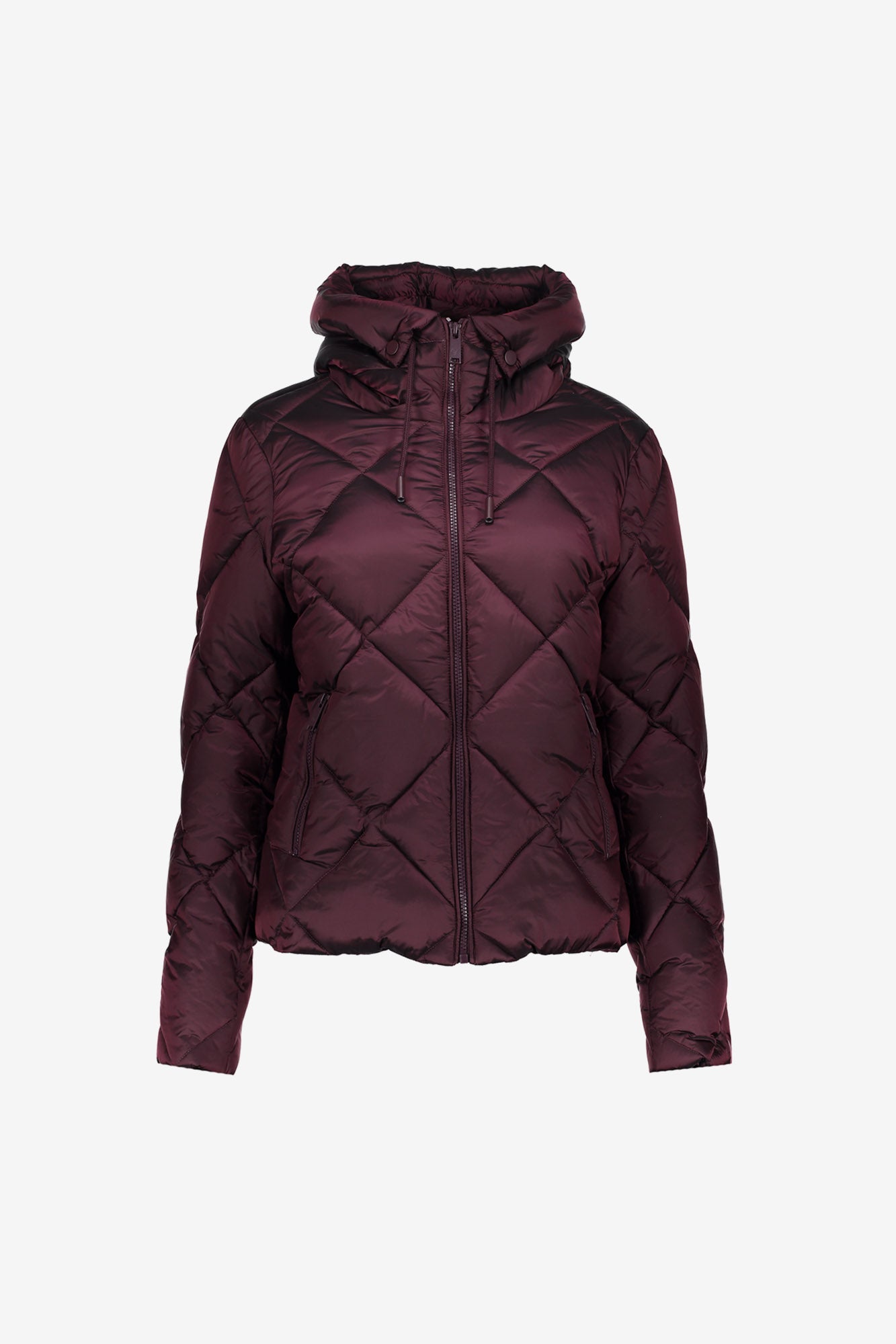 Geisha dames burgundy padded korte jas