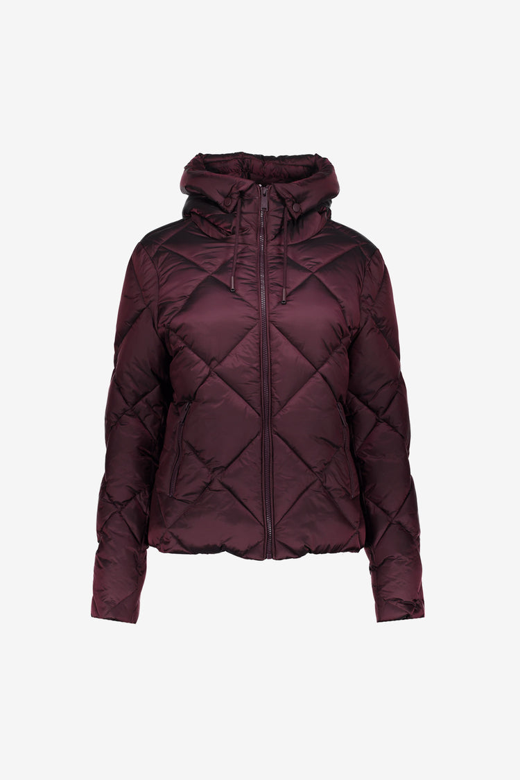 Geisha dames burgundy padded korte jas