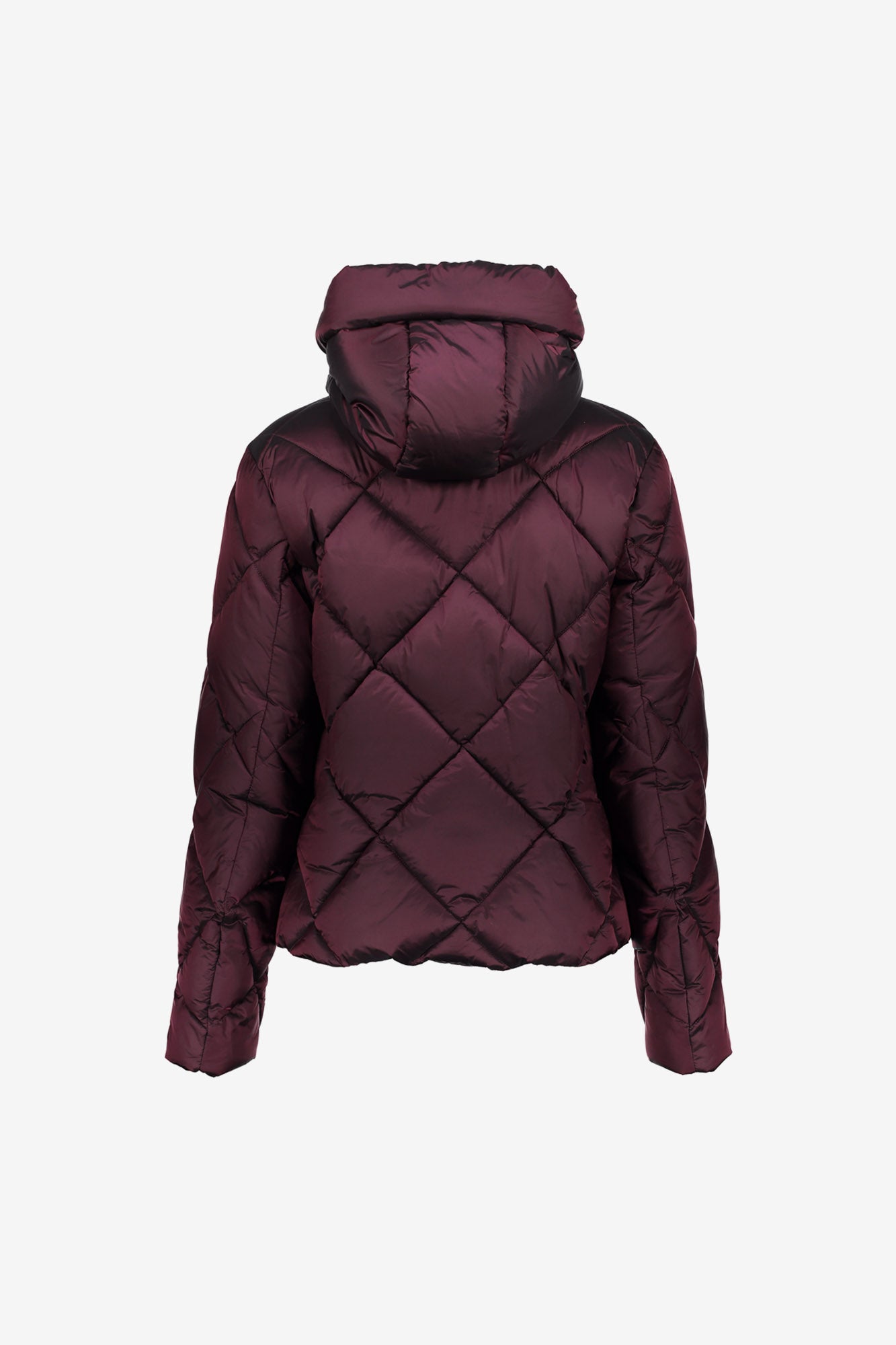 Geisha dames burgundy padded korte jas