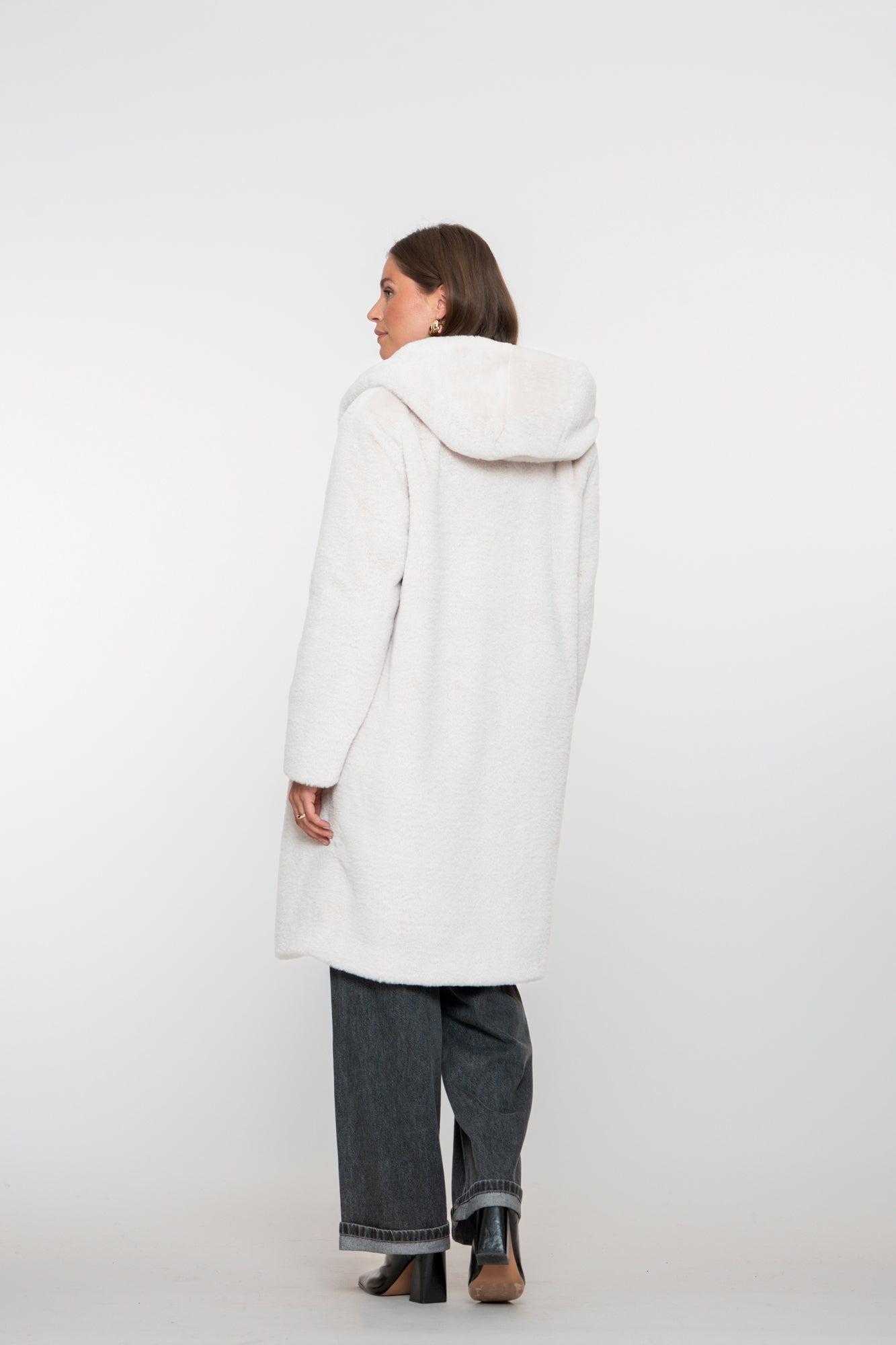 Geisha dames faux fur mantel jas