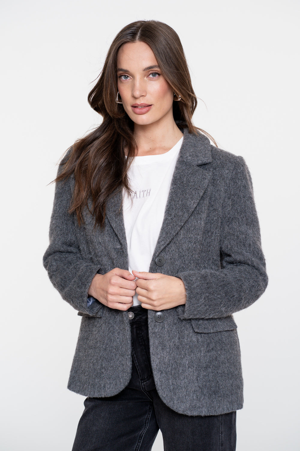 Geisha dames mohair look blazer