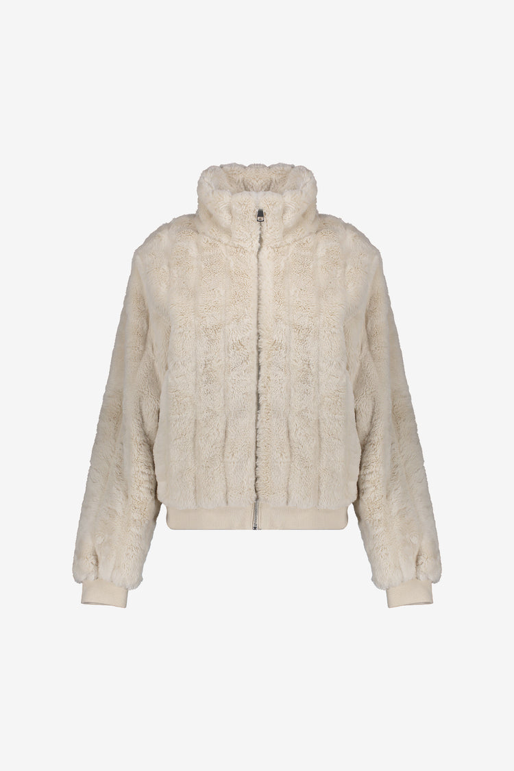 Geisha dames short faux fur jas