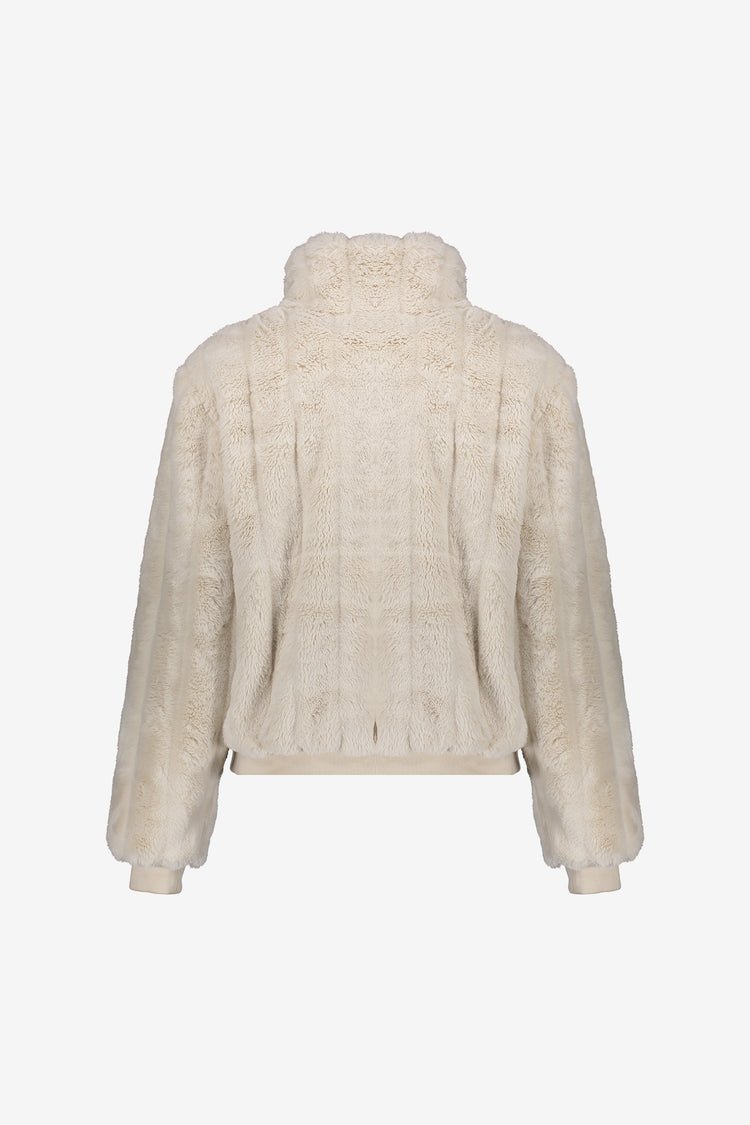 Geisha dames short faux fur jas