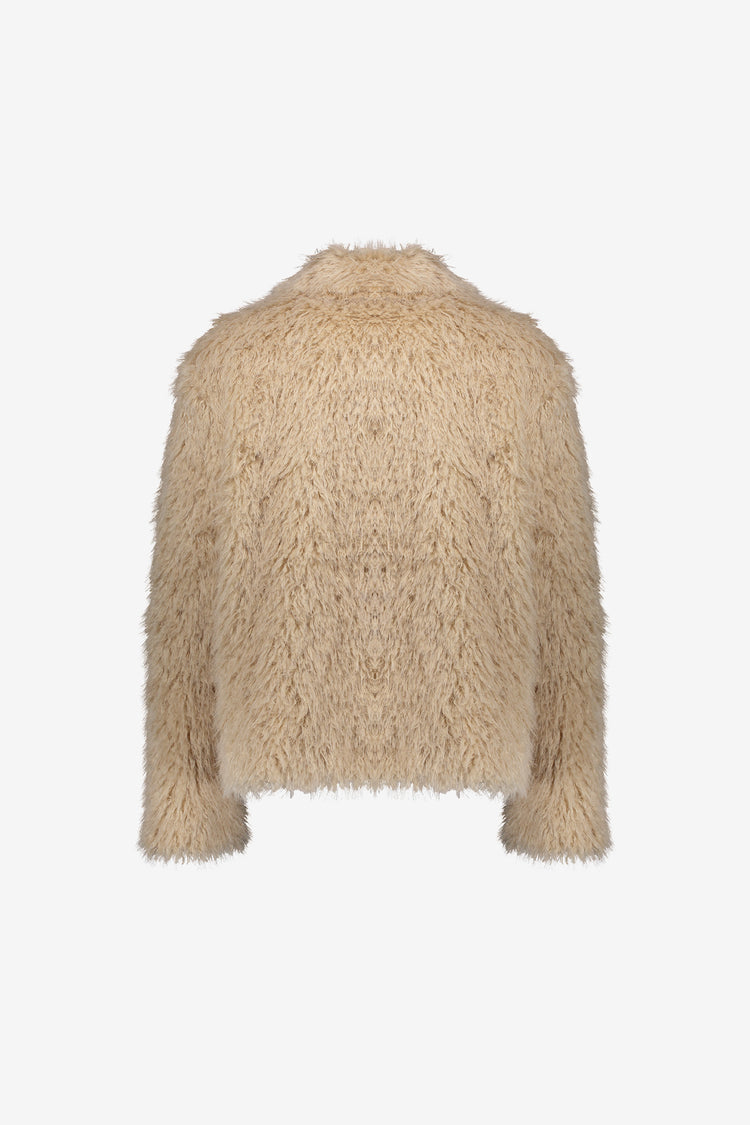 Geisha dames kort furry jacket