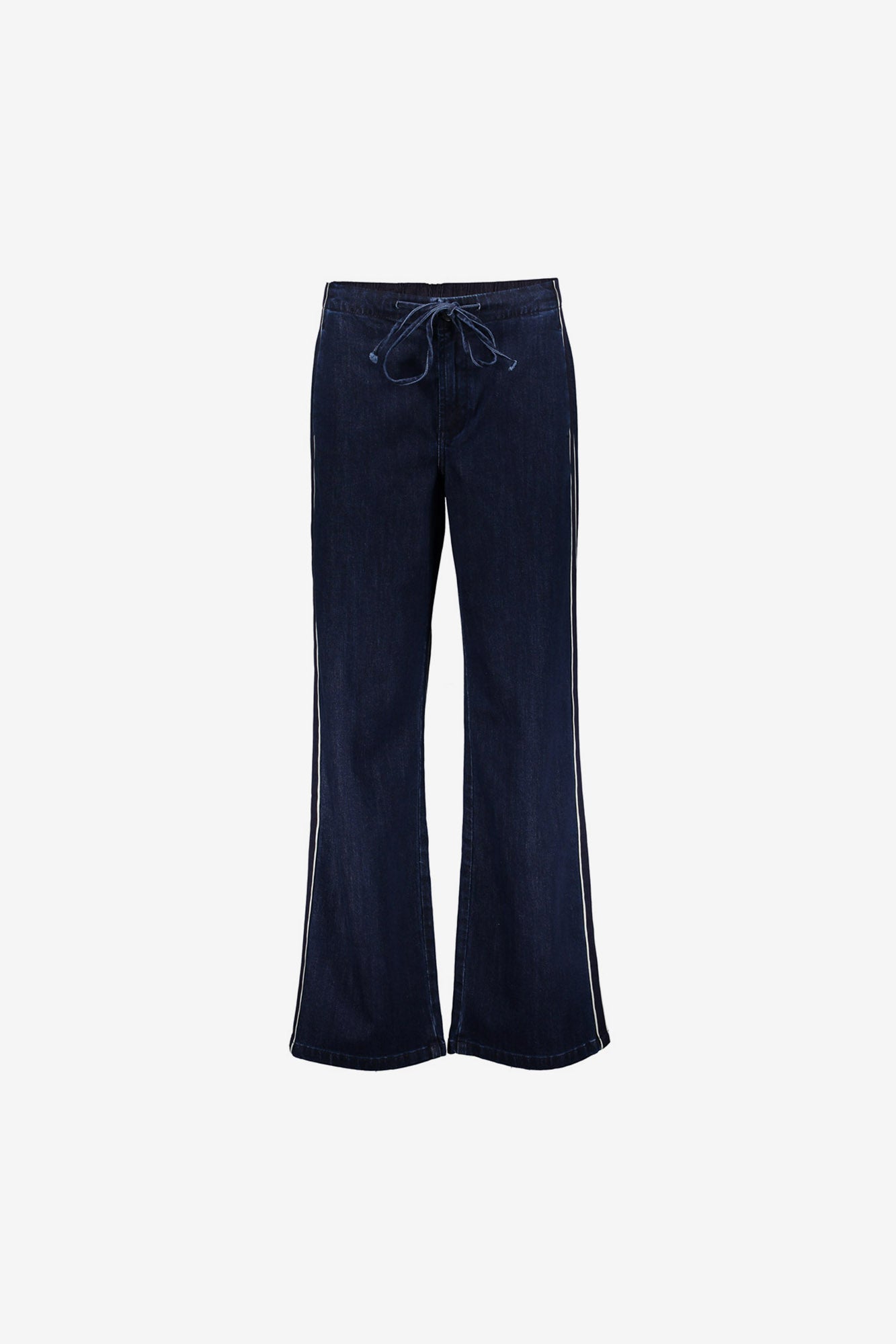 Geisha jeans met elastische band en strikkoord