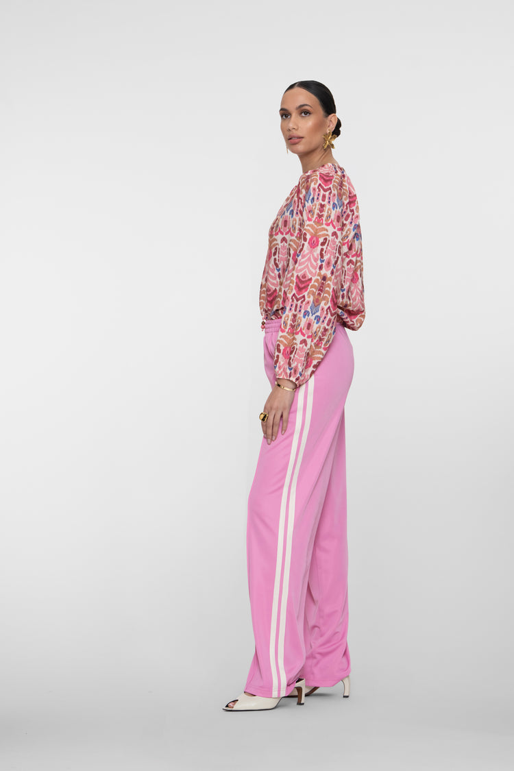 Geisha wijde trackpants met bies