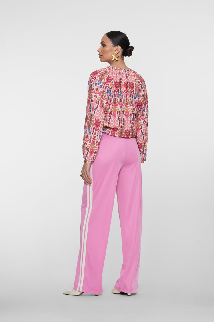 Geisha wijde trackpants met bies
