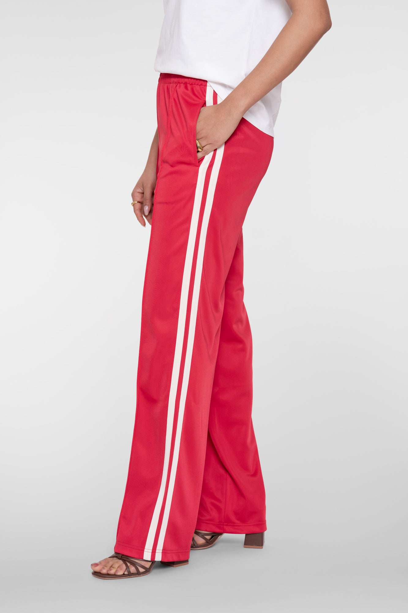Geisha wijde trackpants met bies
